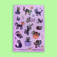 Turtle's Soup Black Cats sparkle sticker h15