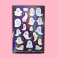 Turtle's Soup Kawaii Ghosts sparkle sticker H12