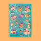 Turtle's Soup Spooky Pumpkins sparkle sticker H13