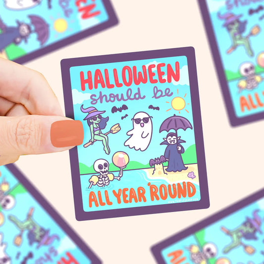 Turtle's Soup Halloween All Year vinyl sticker H33