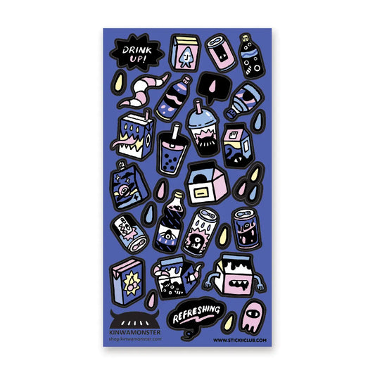 Stickii Monster Drinks Sticker Sheet H2