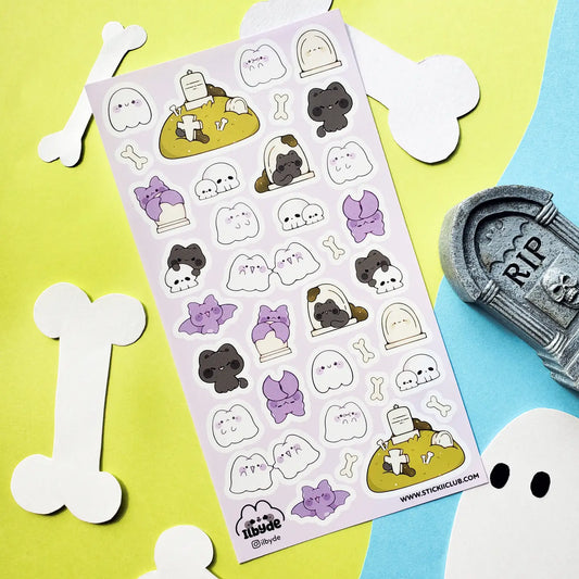 Stickii Spookii Cats & Bats Sticker Sheet H4