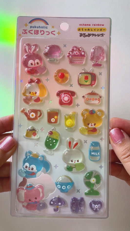 Rainbowholic x Ochame Friends Rainbow 3D Sticker