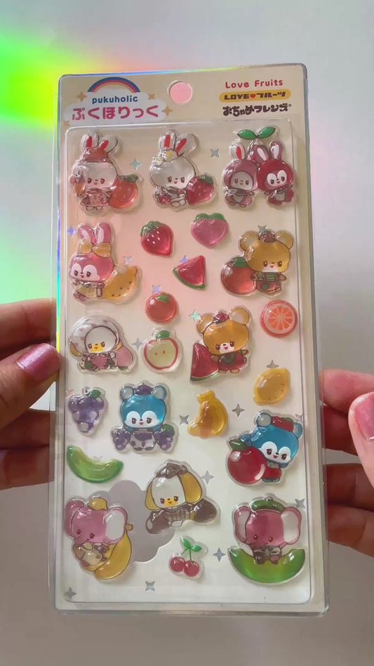 Rainbowholic x Ochame Friends 3D Sticker Fruits