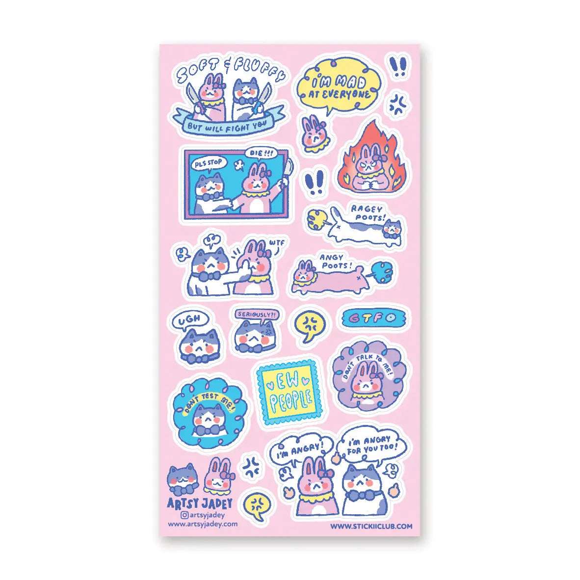 Stickii Rage Besties Sticker Sheet B621