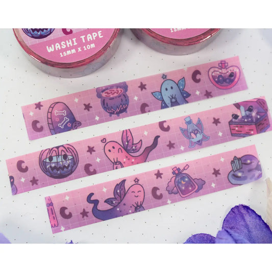 Unicorn Eclipse Spooky washi tape H34