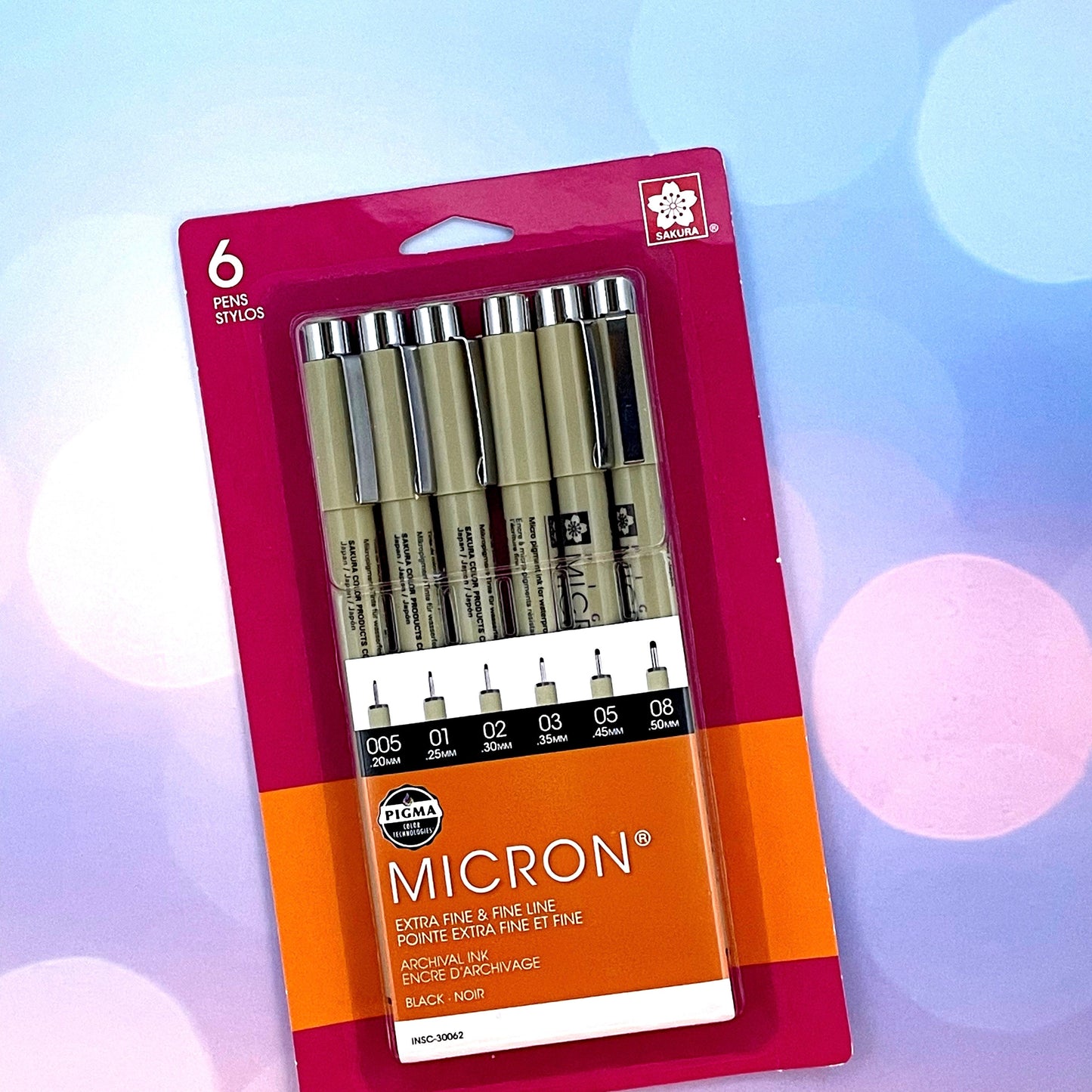 6-Pack Pigma Micron Pens - Black