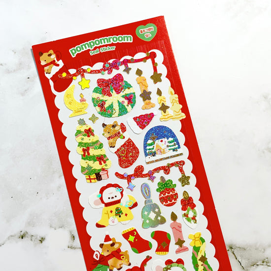 Pompomroom Christmas Sparkle stickers C2