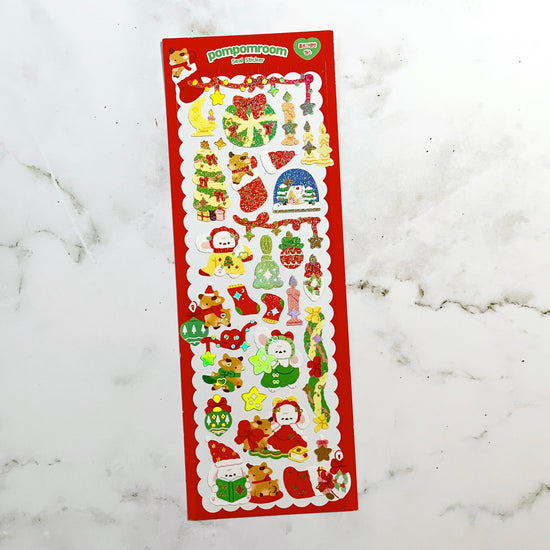 Pompomroom Christmas Sparkle stickers C2