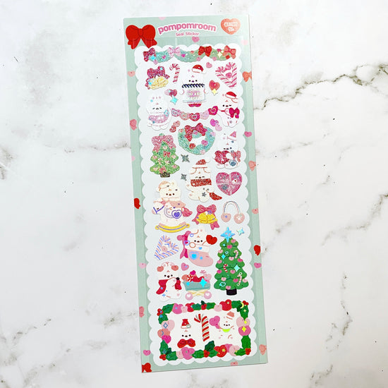 Pompomroom Cute Christmas Time sparkle sticker C53