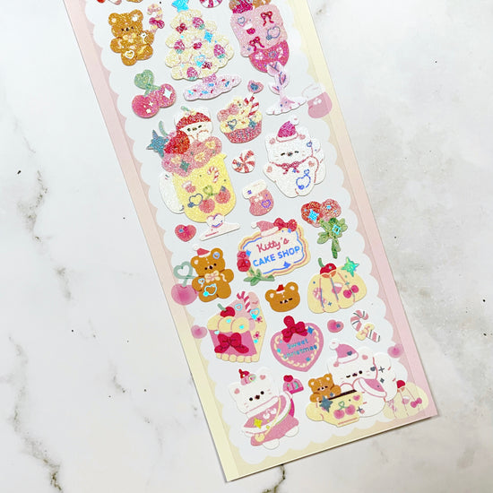 Pompomroom Merry Sweet Christmas sparkle sticker c54