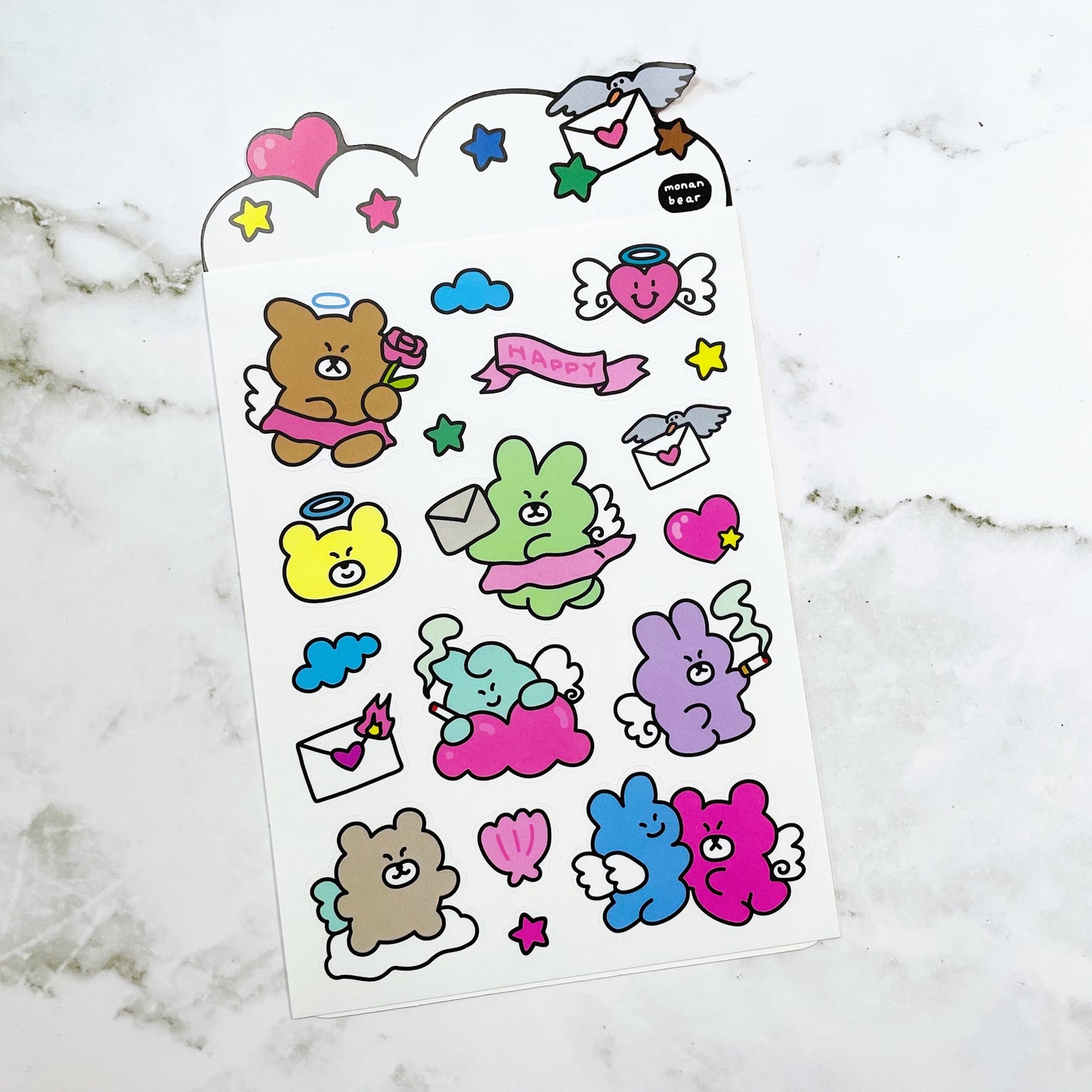 Monan Bear Bad Angels sticker A744