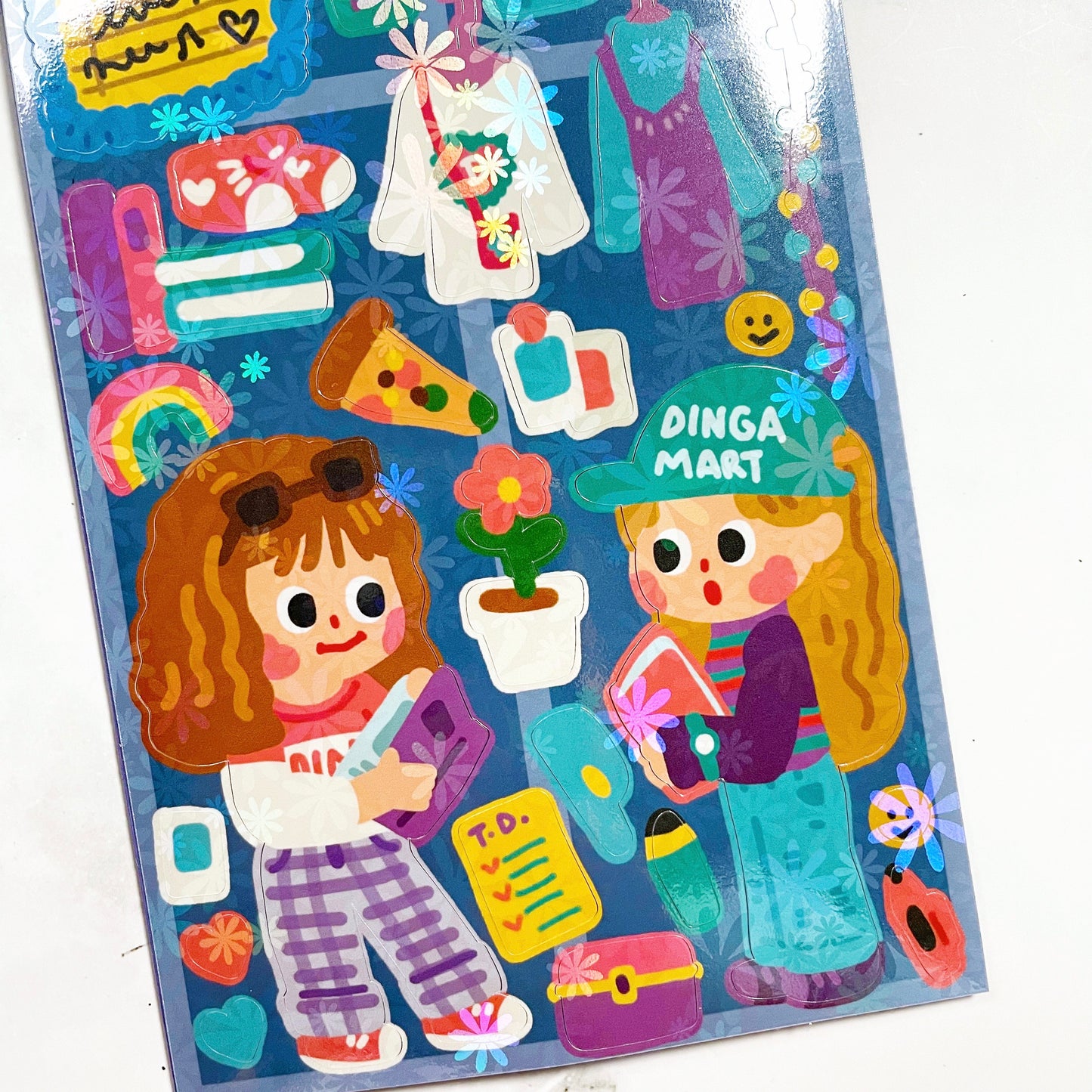 Dingamart Cabinet sparkle sticker b657