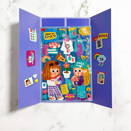 Dingamart Cabinet sparkle sticker b657