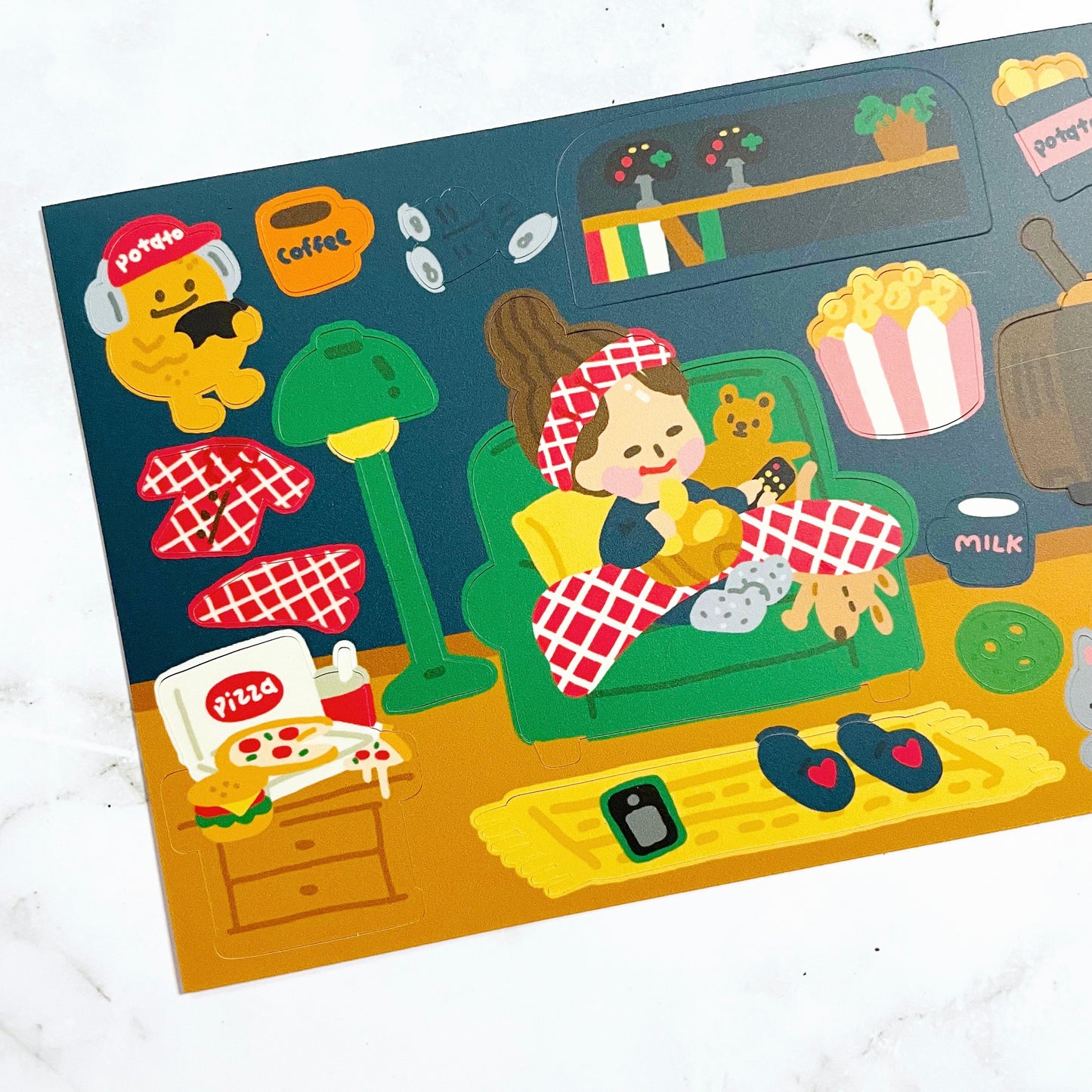 Dingamart Lazy Sofa sticker A152