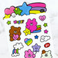Monan Bear Happy go Lucky sticker A54
