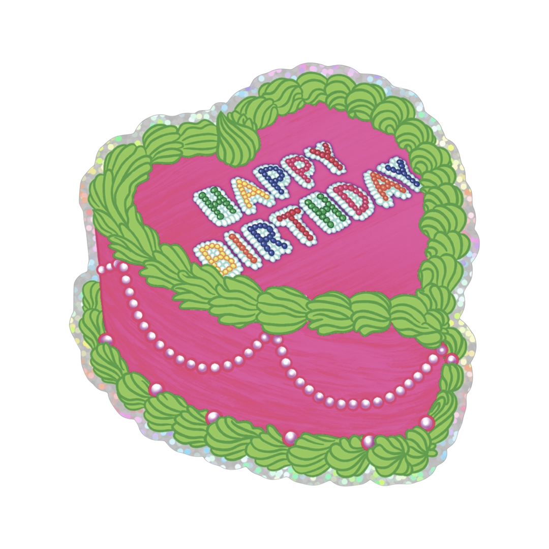 Birthday Cake Sparkle sticker