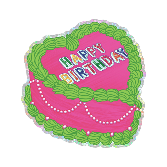 Birthday Cake Sparkle sticker